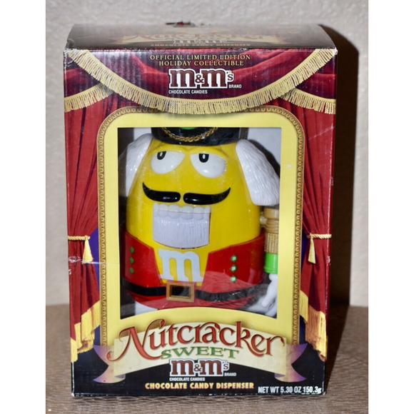 MARS Candy M&M Nutcracker Sweet Candy Dispenser Christmas Limited Edition Yellow - Picture 1 of 13